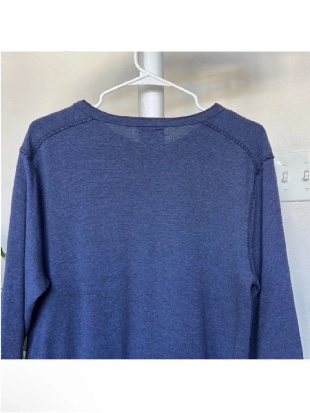 J. Crew Men’s Cotton Henley Shirt/Top Sz M Long Sleeves Soft Crew